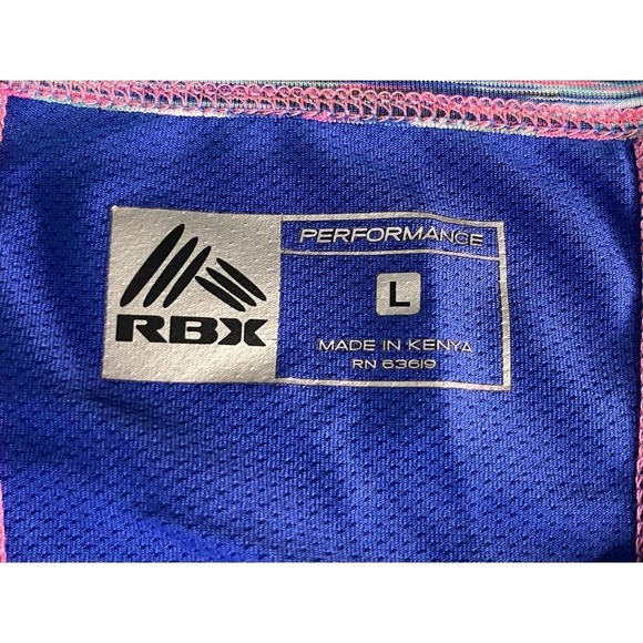 RBX Performance Womens Space-dye Multi-color Activewear Workout V-Neck Top Large - Picture 6 of 9